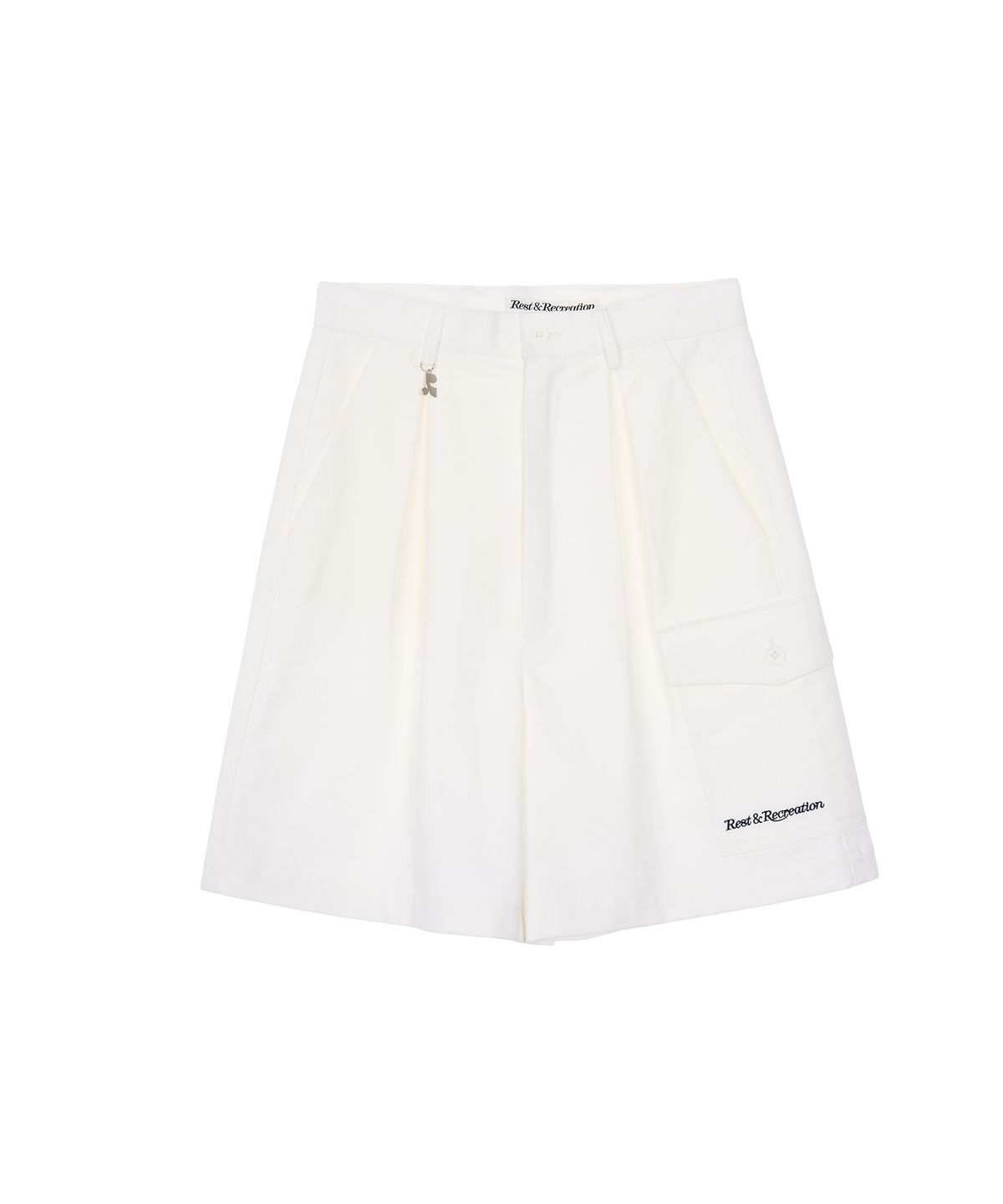 레스트앤레크레이션(REST&RECREATION) RR PLEATED SHORTS - WHITE