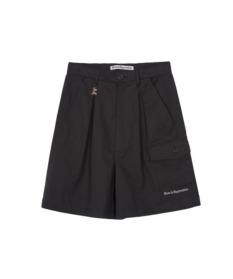 RR PLEATED SHORTS - CHARCOAL