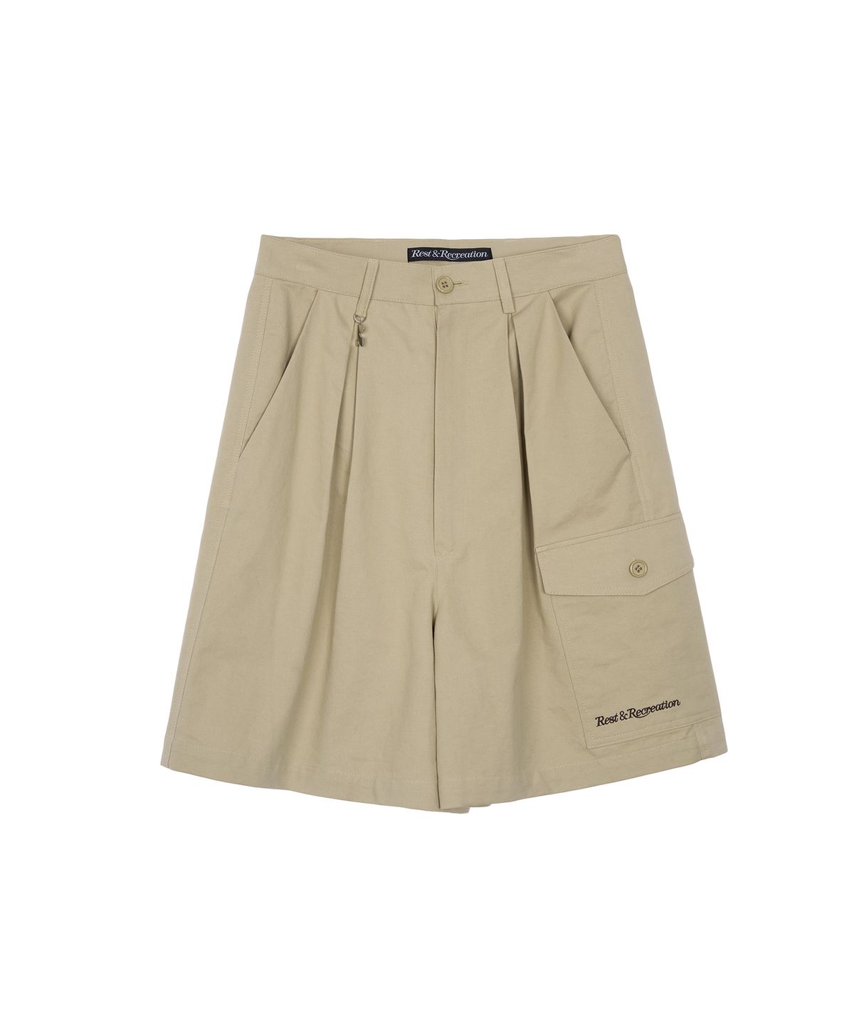 레스트앤레크레이션(REST&RECREATION) RR PLEATED SHORTS - BEIGE