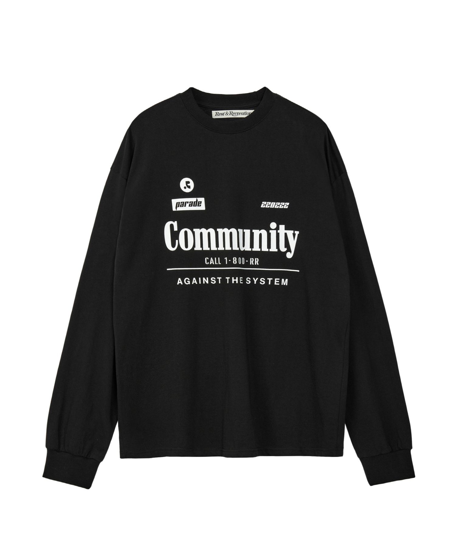 【REST&RECREATION】OVERSIZED WAVE LOGO T-SHIRT MUSINSA | REST&RECREATION RR COMMUNITY OVERSIZED T-SHIRT - BLACK