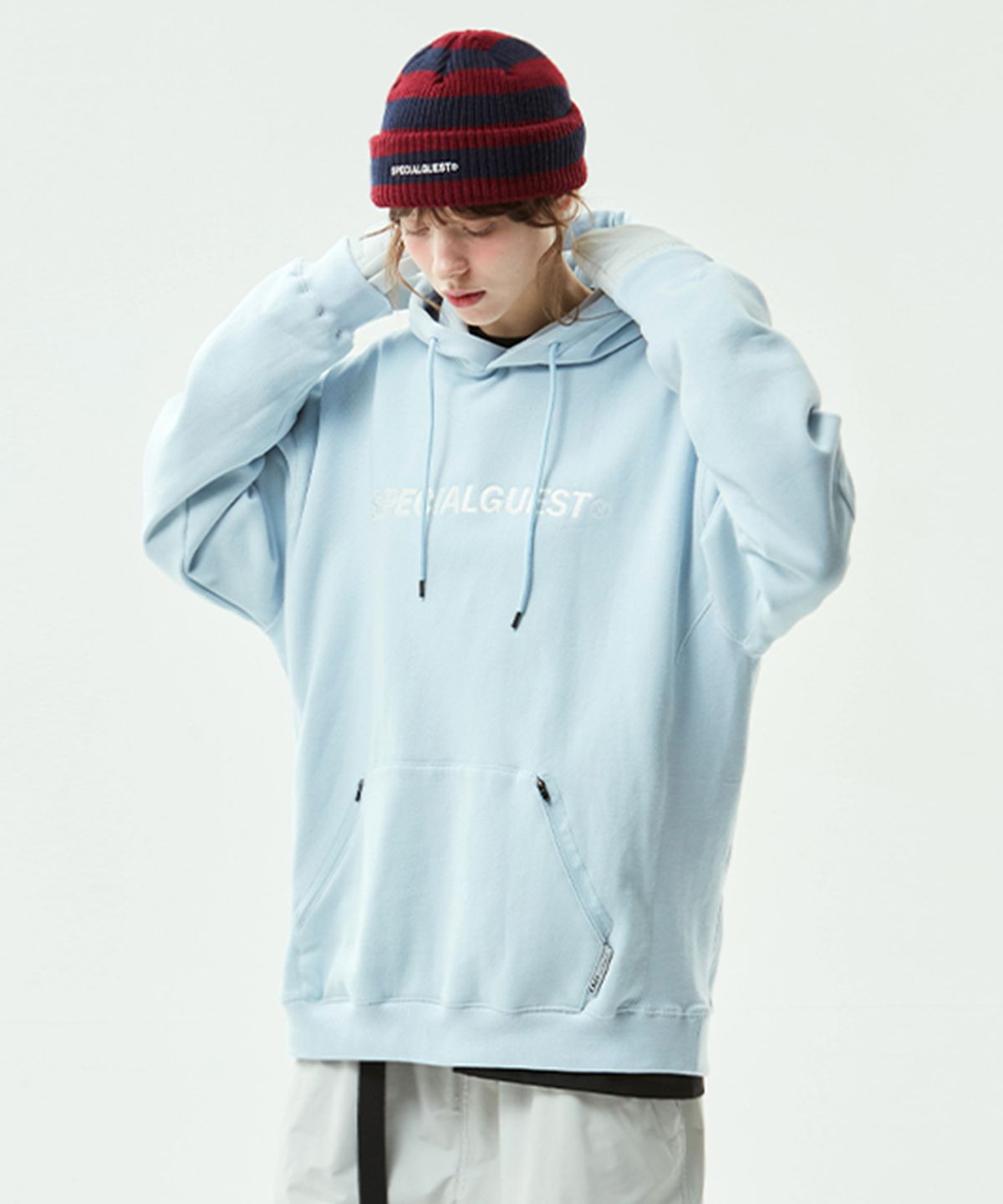 스페셜게스트(SPECIAL GUEST) EASY WIDE HOODIE (Retiring Blue)