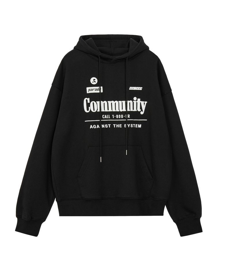 RR COMMUNITY OVERSIZED HOODIE - BLACK