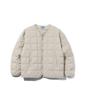 경량 사각 퀼팅 집업 점퍼[LT-BEIGE](UABDO10_23)