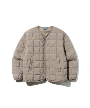 경량 사각 퀼팅 집업 점퍼[DK-BEIGE](UABDO10_27)