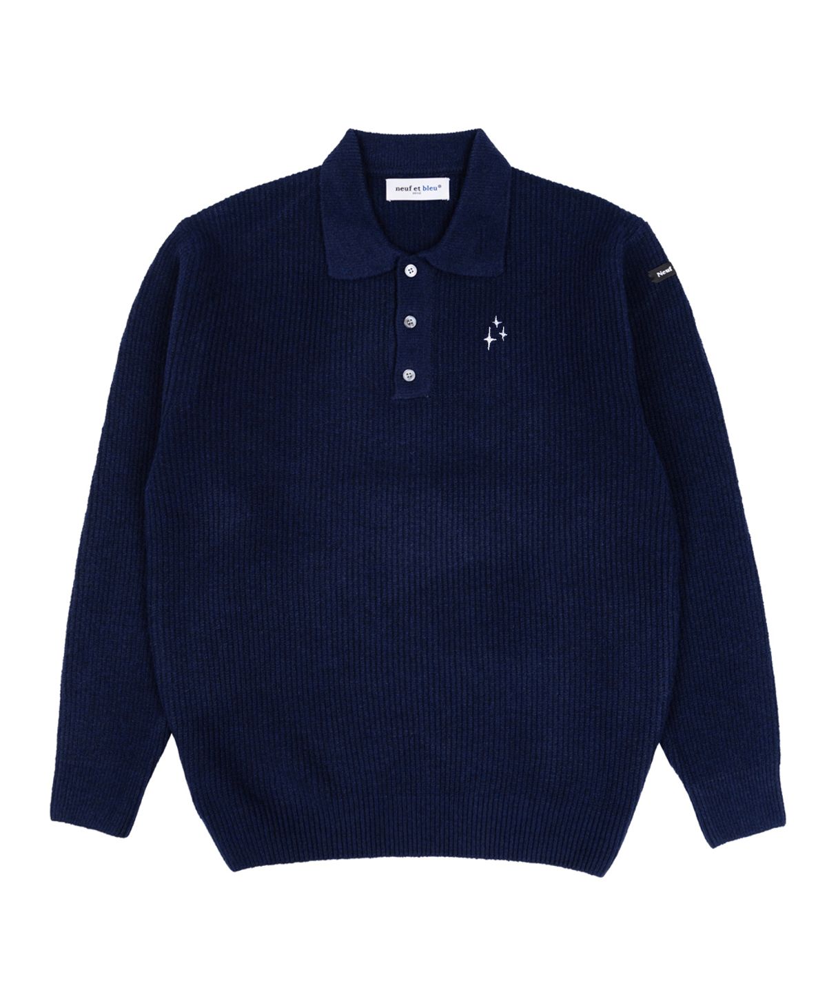 누프에블루(NEUFETBLEU) NEB polo collar knit (navy)