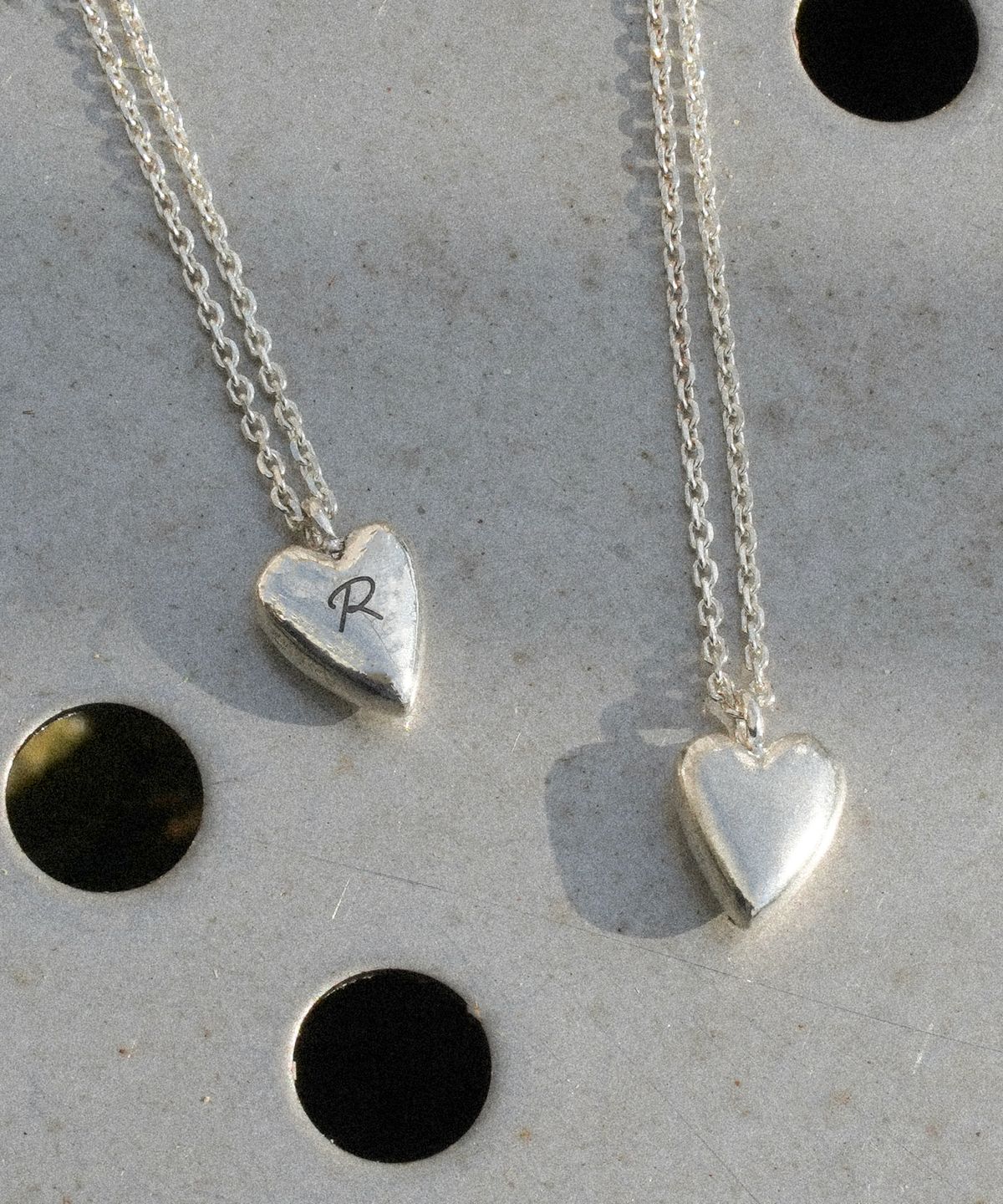 포스트루드(POSTLUDE) [SILVER] MINI CHUNKY LONG HEART P N