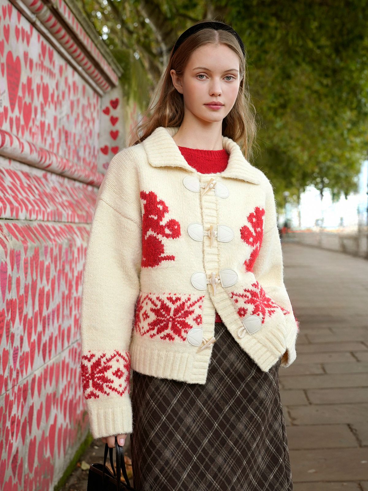랭앤루(LANGNLU) CLAUS Duffle Knit Cardigan(클로스)_CREAM
