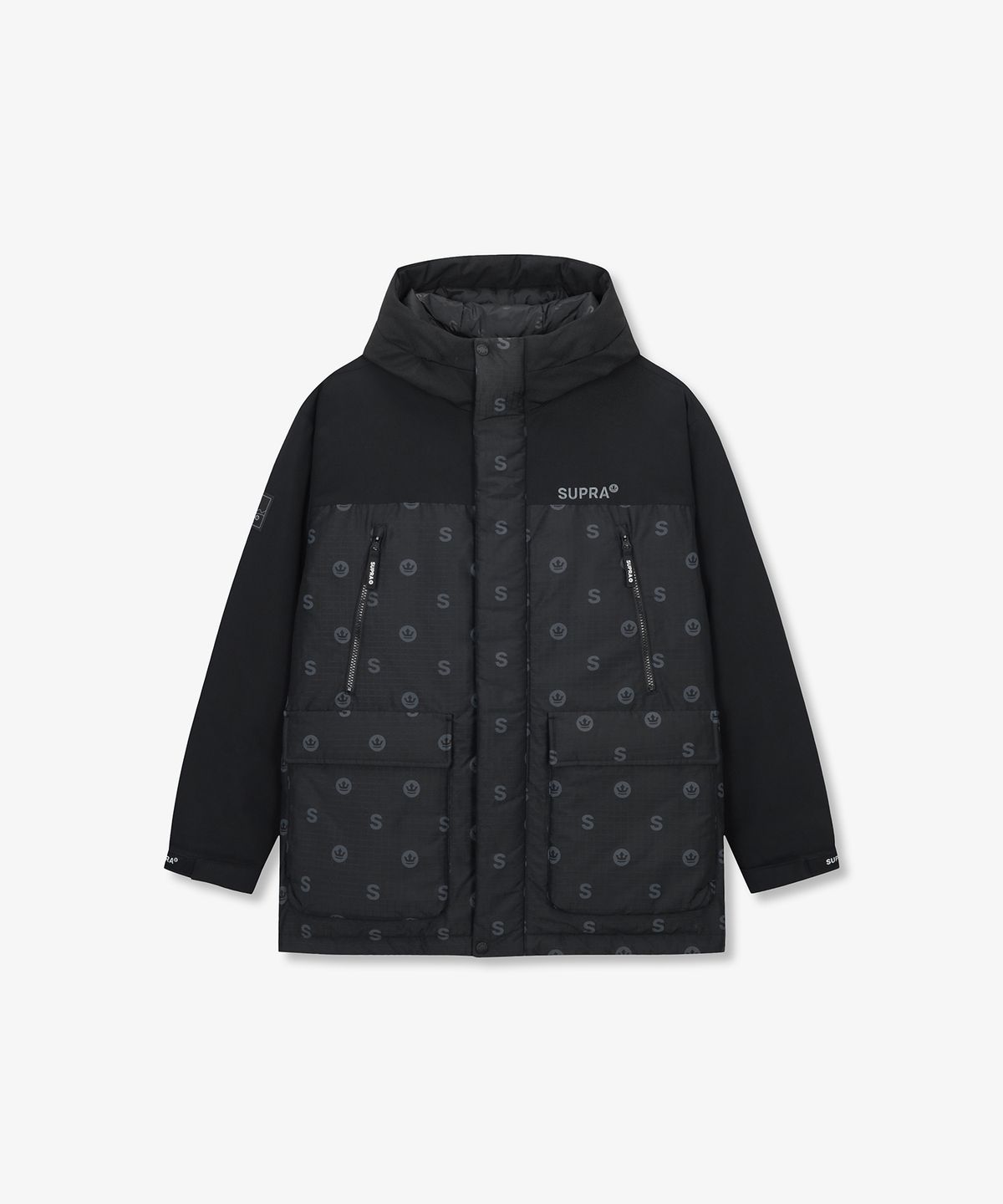 수프라(SUPRA) 모노그램 사파리 다운 자켓(BLACK)