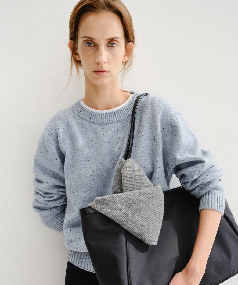 ROY CASHMERE KNIT SCARF (GREY)