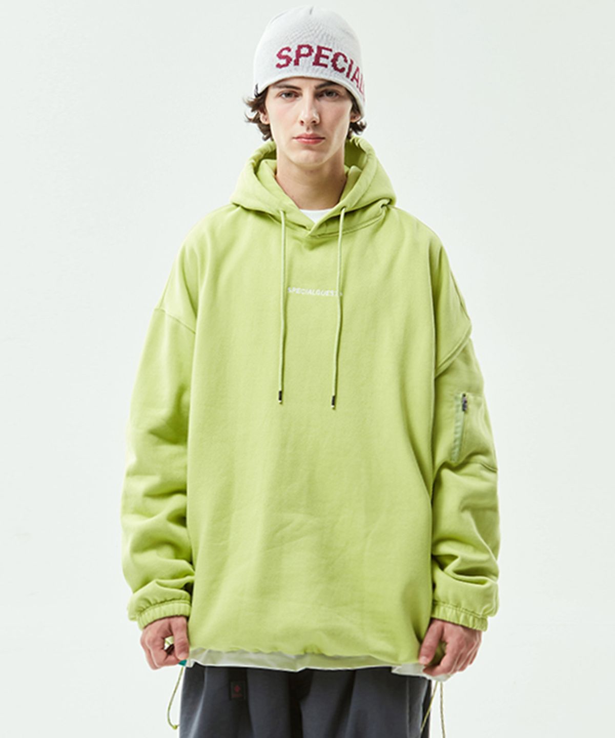 스페셜게스트(SPECIAL GUEST) V2 ADJUST HOODIE N (limeade)