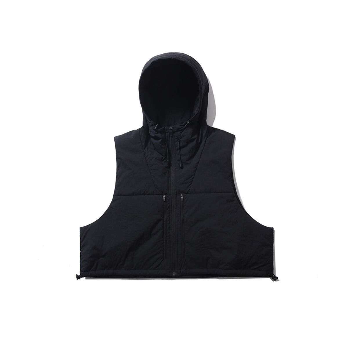 모이프(MOIF) [AW23]HOODED CROP VEST / BLACK