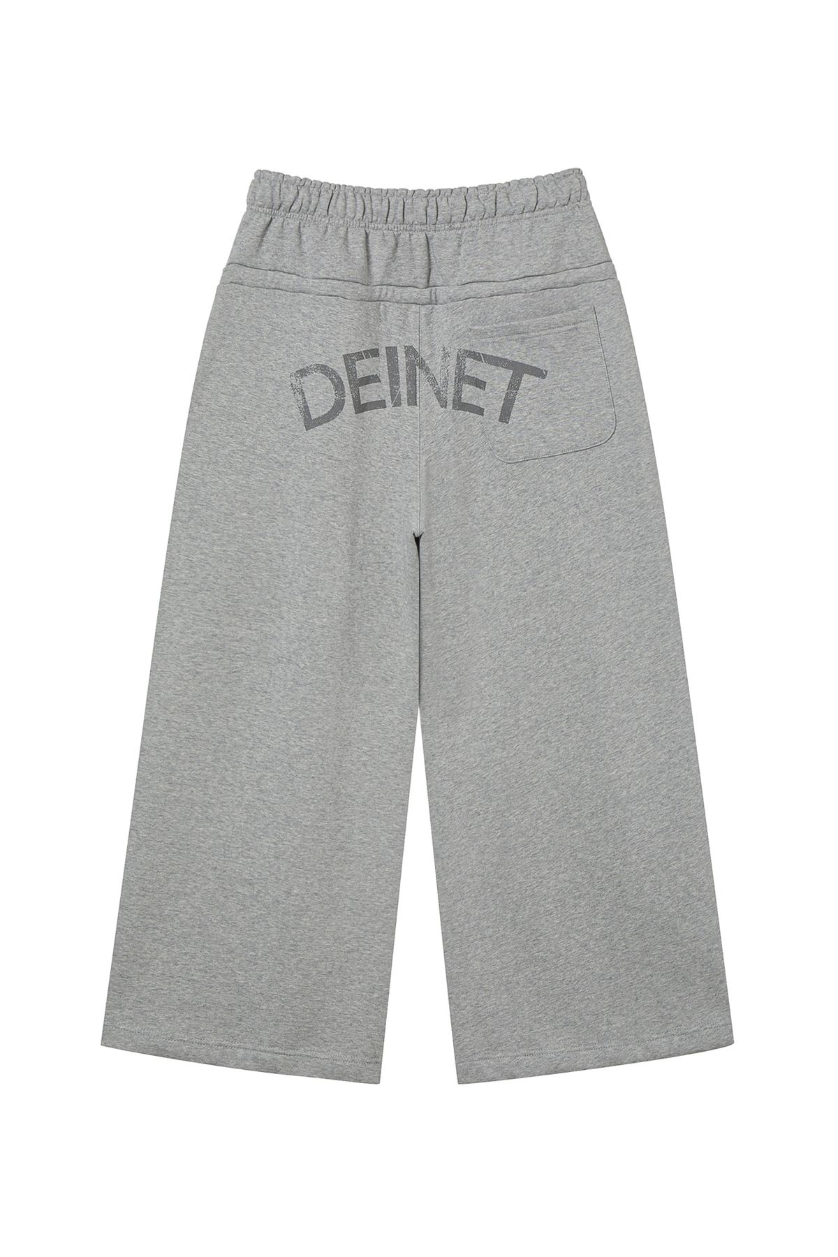 다이닛(DEINET) DEINET BACK LOGO SWEAT PANTS IN MELANGE GREY