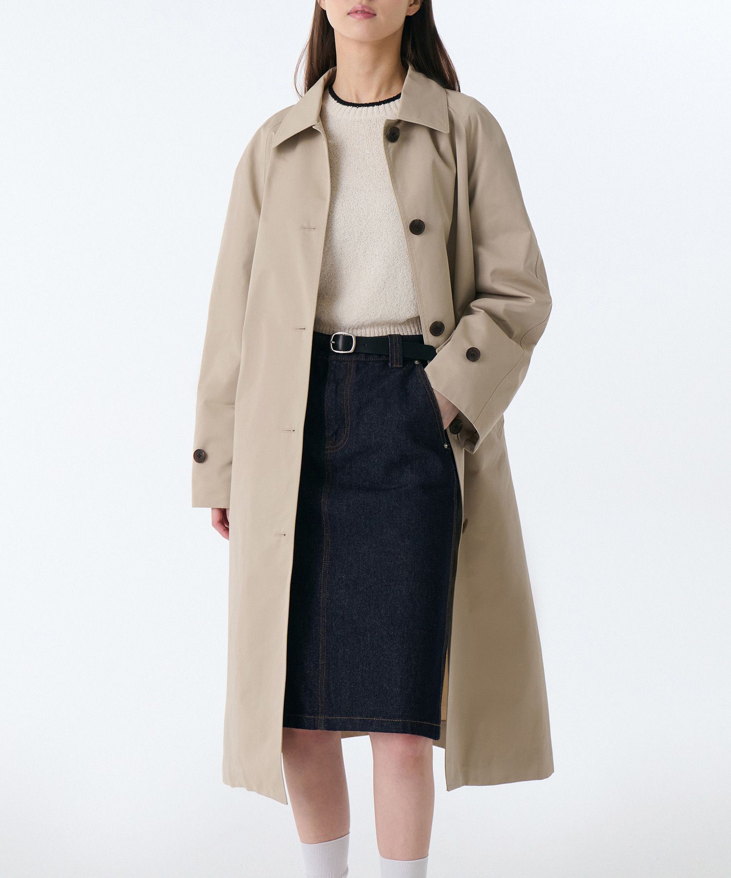 OVERSIZED SINGLE TRENCH COAT