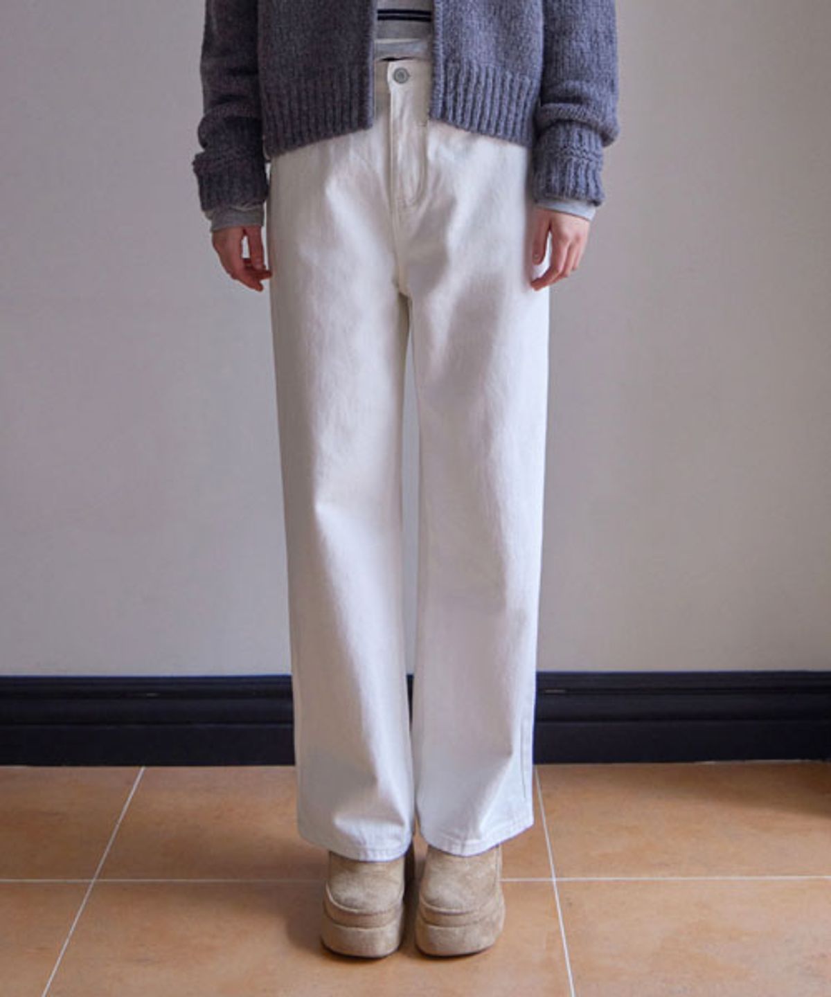 헤인트(HAINT) [기모안감] MARGO WIDE STRAIGHT PANTS_WHITE