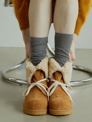 BOB24409 하이디 패딩 U 투웨이 미디 부츠 / 2COLORS