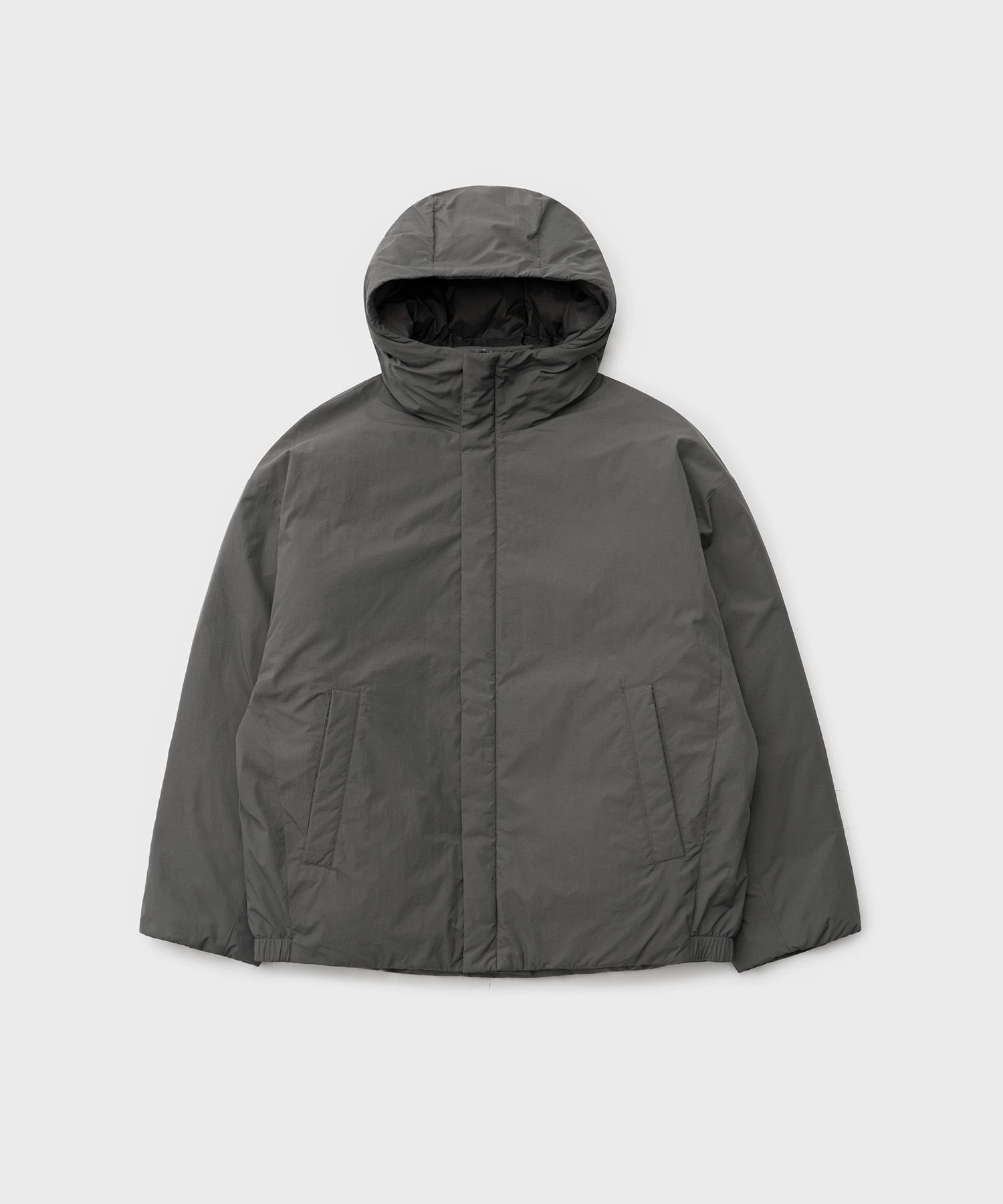 MUSINSA | ANOTHER OFFICE Snowman Hooded Down Jacket (Graphite)