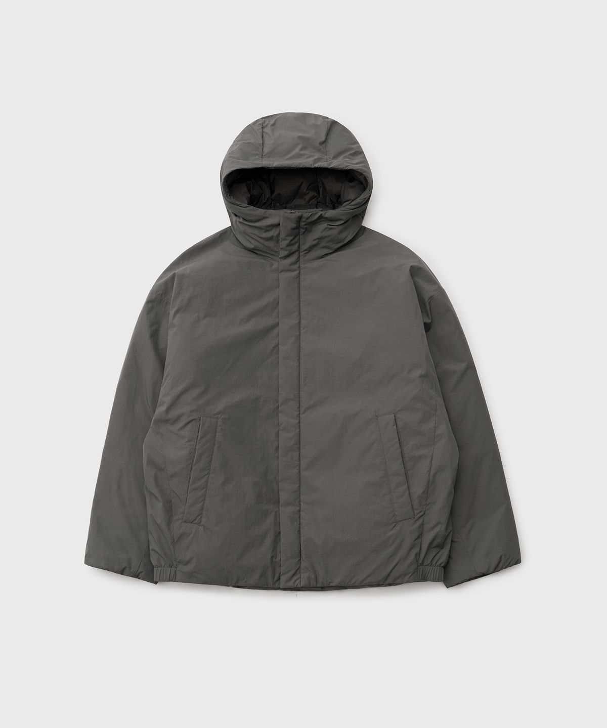 어나더 오피스(ANOTHER OFFICE) Snowman Hooded Down Jacket (Graphite)