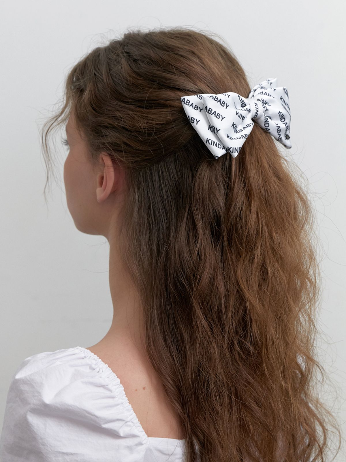카인더베이비(KINDABABY) kinda lace layered ribbon pin - white