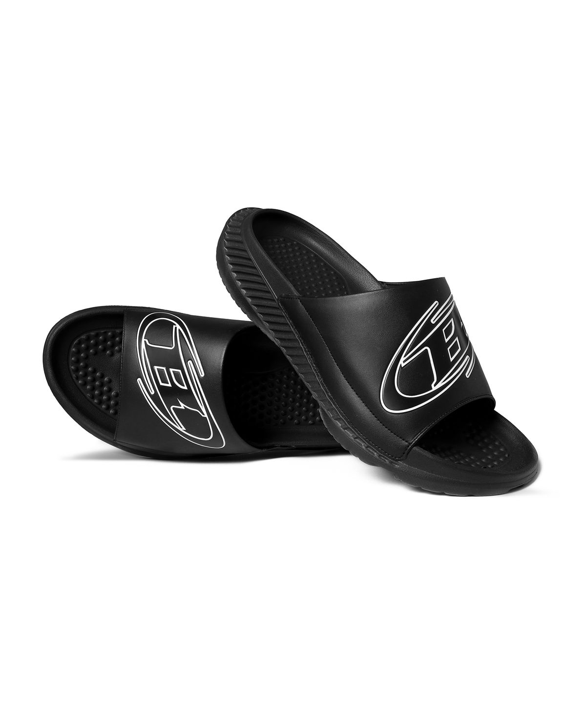 본투윈(BORN TO WIN) SYMBOL B LOGO SLIDE [BLACK]
