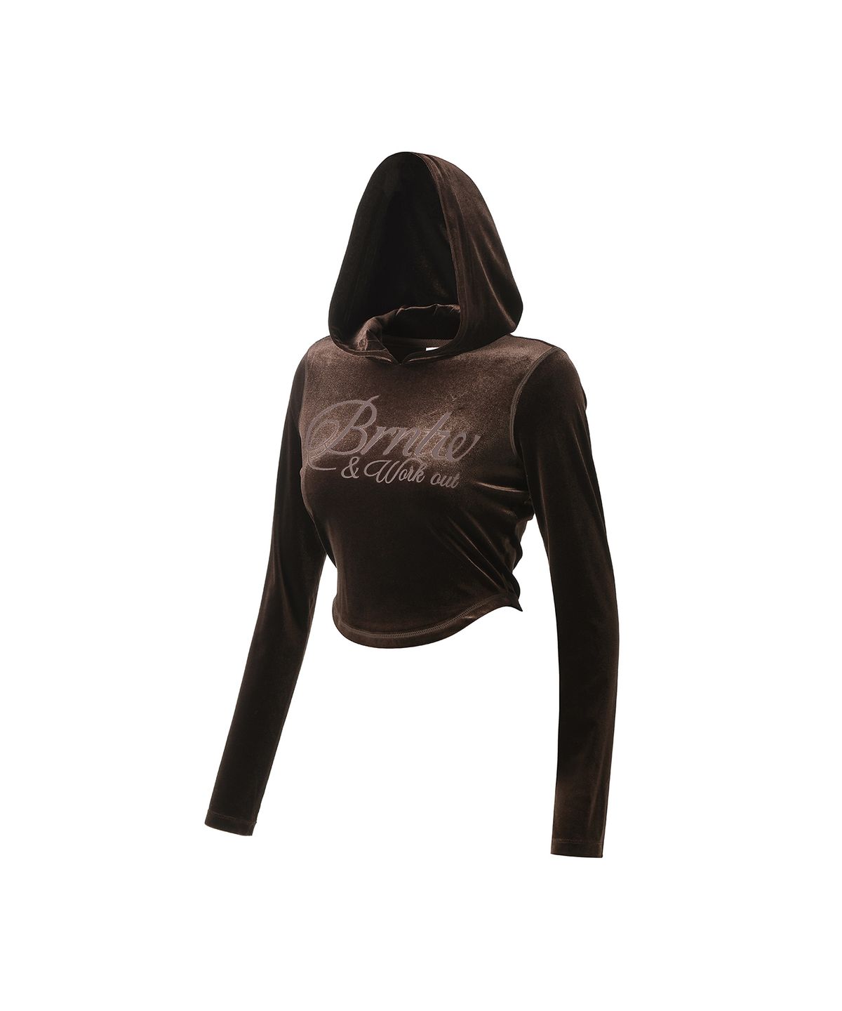 본투윈(BORN TO WIN) VELOUR SLIM FIT HOODIE [BROWN]