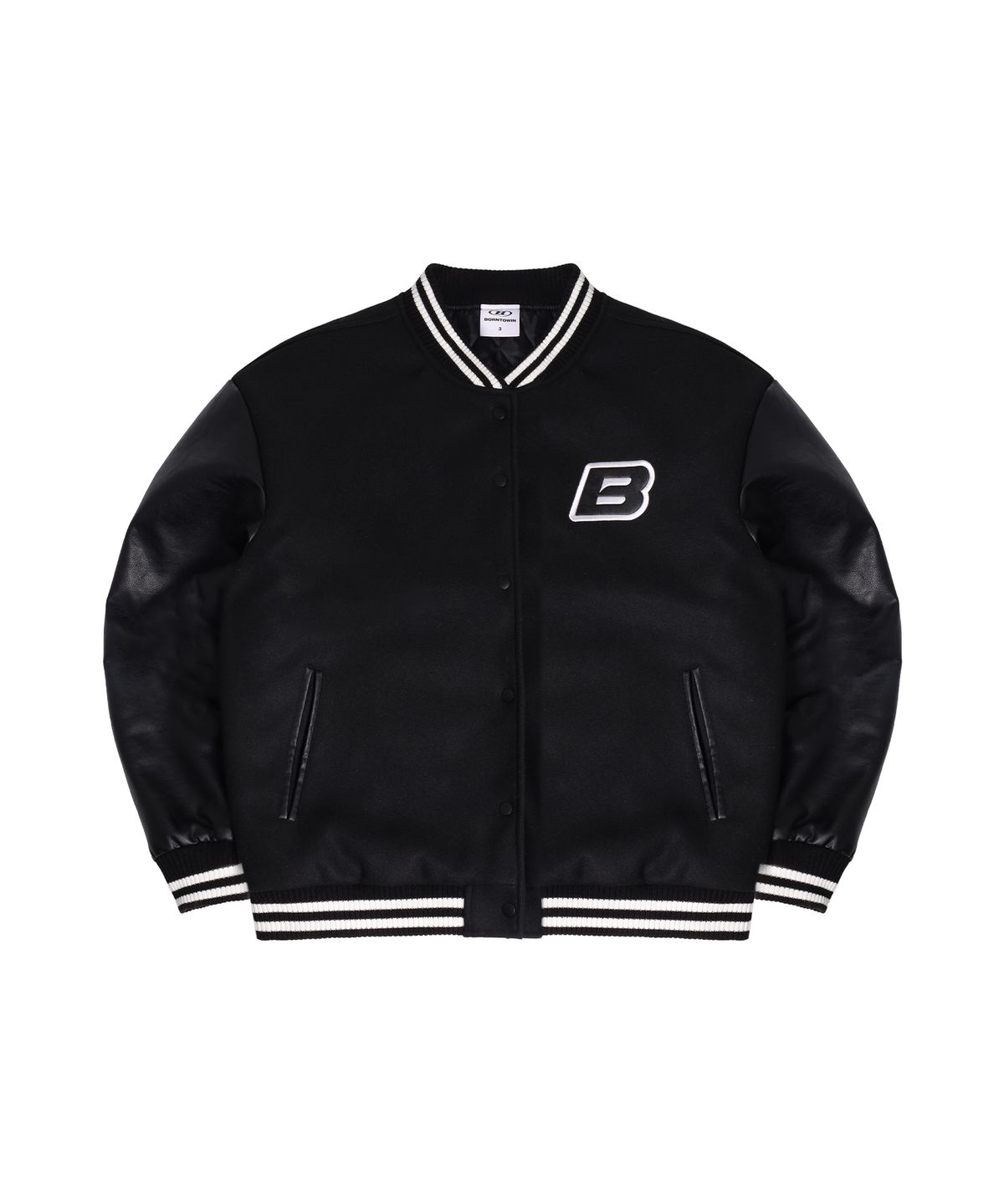 본투윈(BORN TO WIN) VARSITY QUILTING JACKET [BLACK]