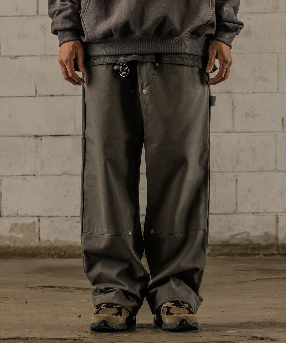버닝카포네(BURNING CAPONE) BC Rivets Capender Pants 챠콜