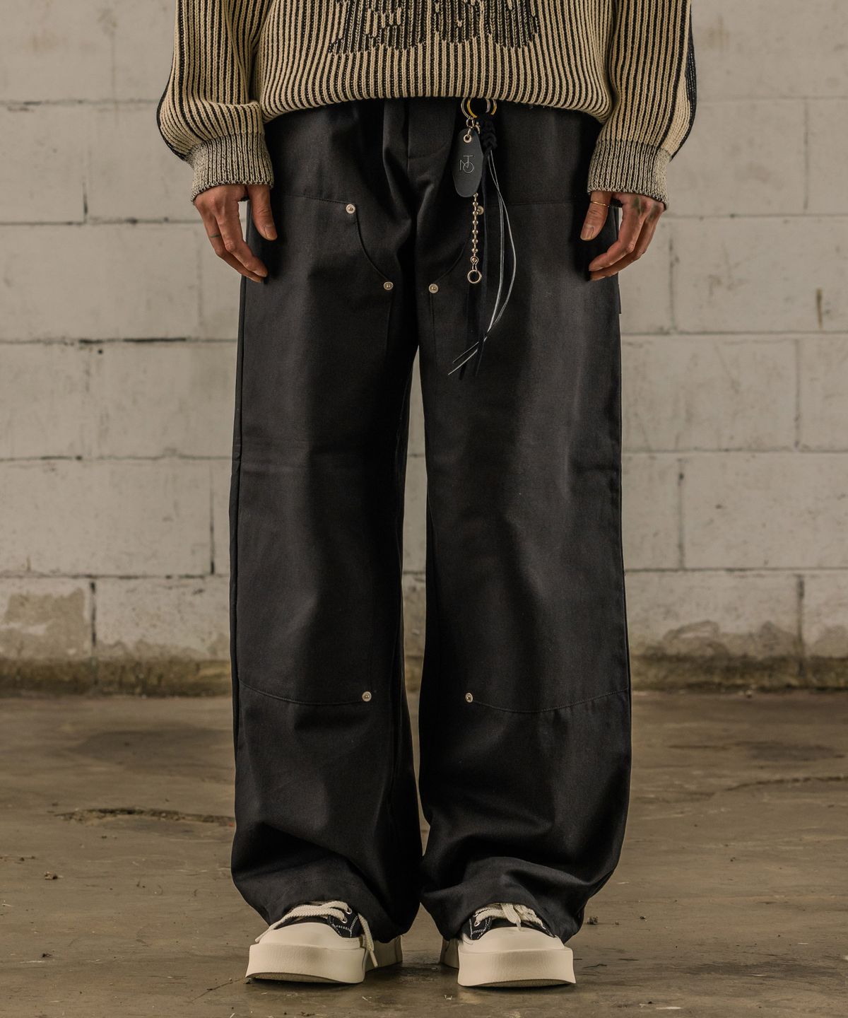 버닝카포네(BURNING CAPONE) BC Rivets Capender Pants 블랙
