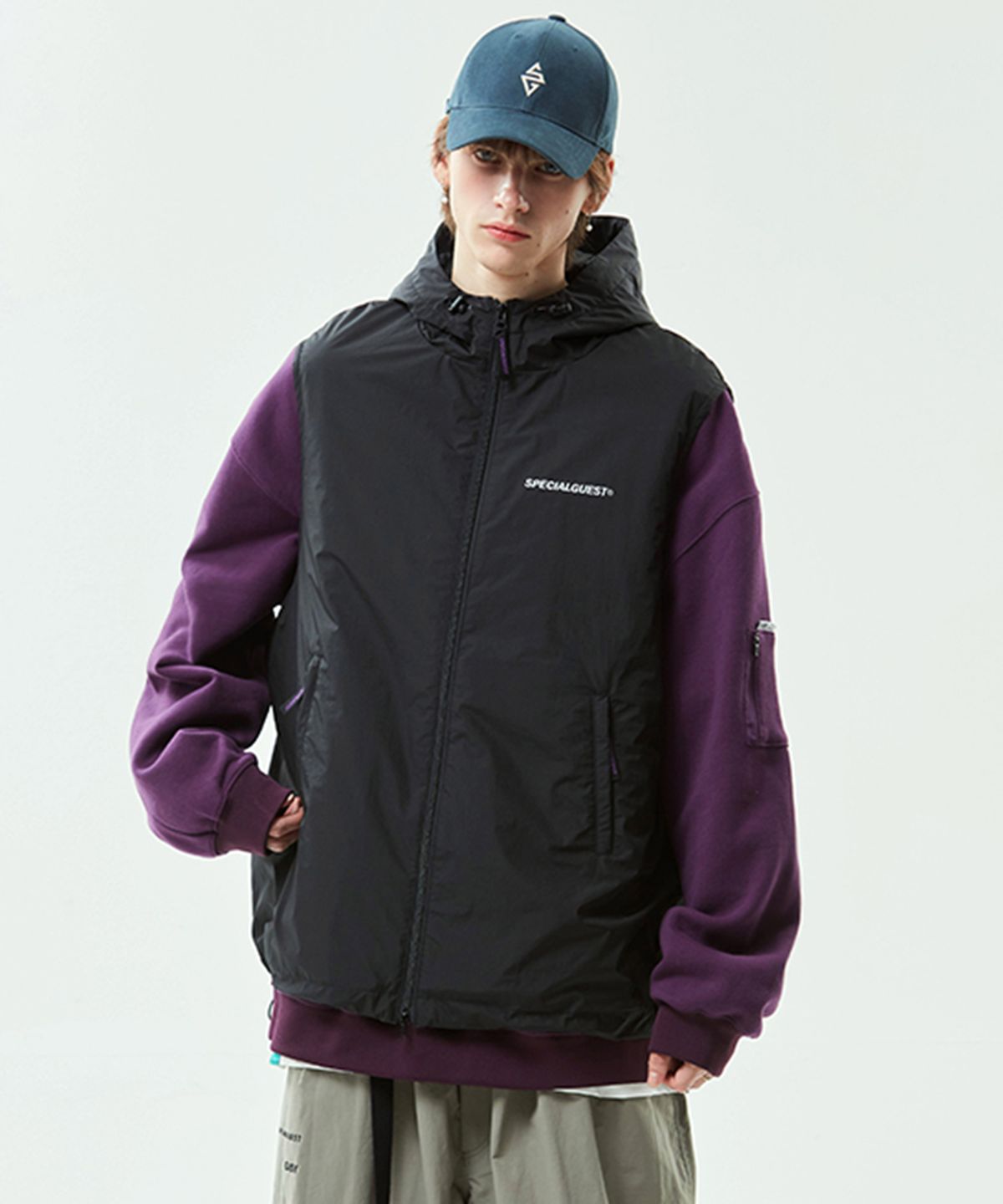 스페셜게스트(SPECIAL GUEST) V2 HOODED VEST 3Layer (Black)