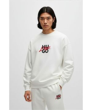 더블 로고 맨투맨 릴렉스핏 50521081_101