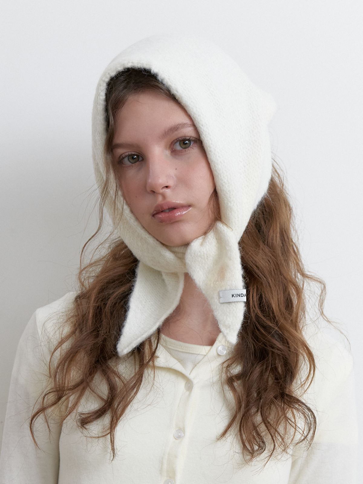 카인더베이비(KINDABABY) bailee ear muffler - cream