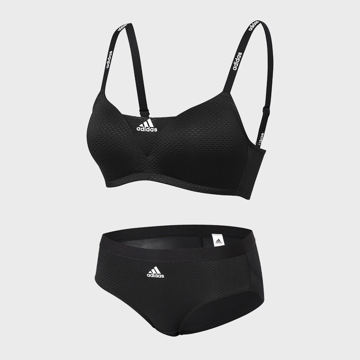 아디다스 언더웨어(ADIDAS UNDERWEAR) [브라1+팬티2]퍼포먼스 퍼펙트 모션-핏 브라팬티 BK