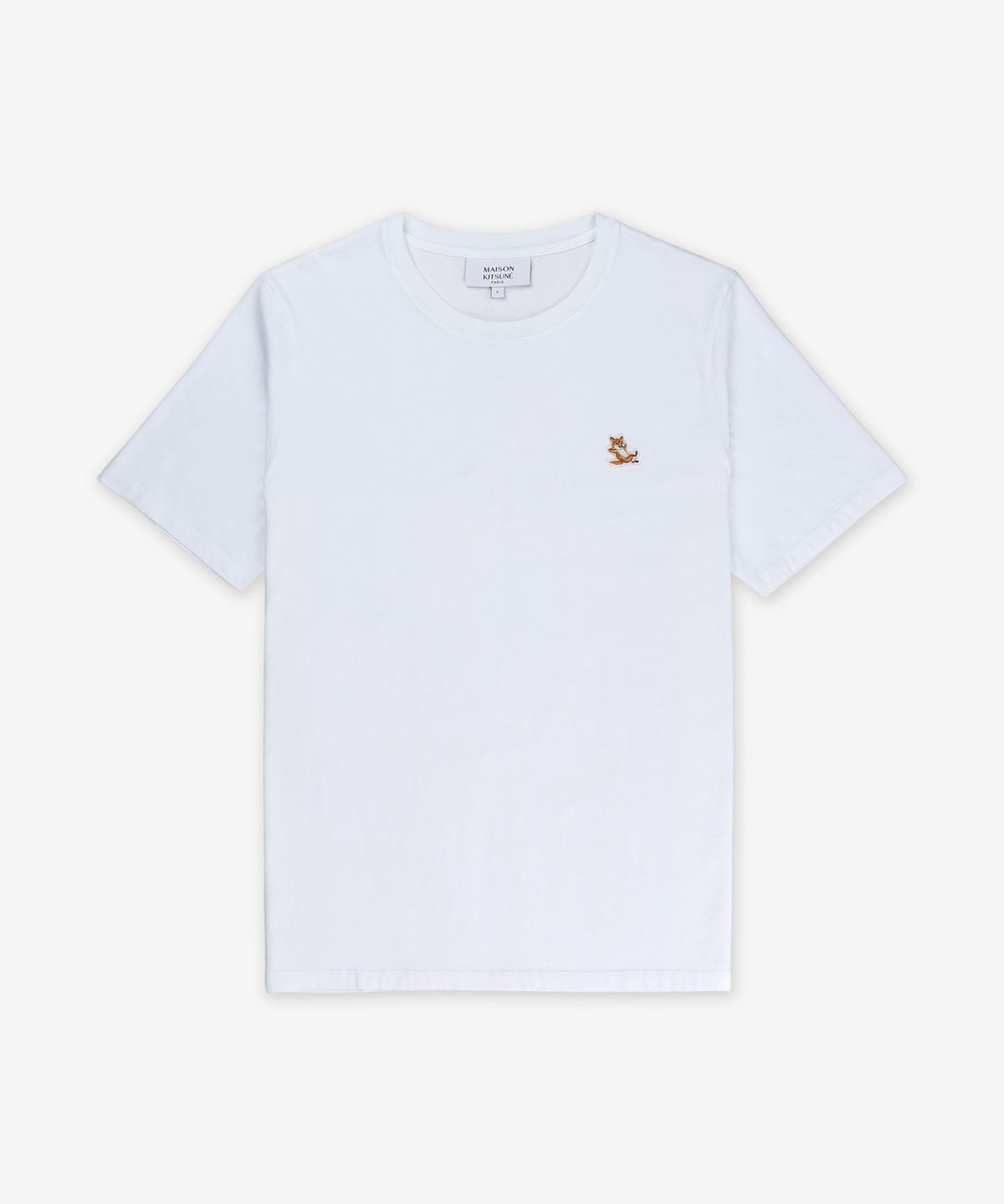 메종 키츠네(MAISON KITSUNE) 칠렉스 폭스 패치 레귤러 반소매 티셔츠 - 화이트 / LM00110KJ0008P100