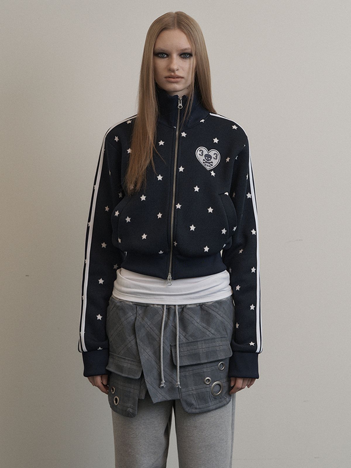 셋업이엑스이(SETUP-EXE) STAR SPORTY ZIP-UP / NAVY