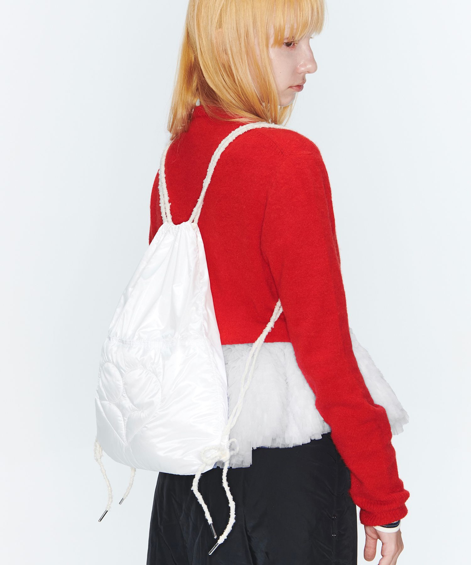 MUSINSA | fennec HEART STRING BAG - WHITE