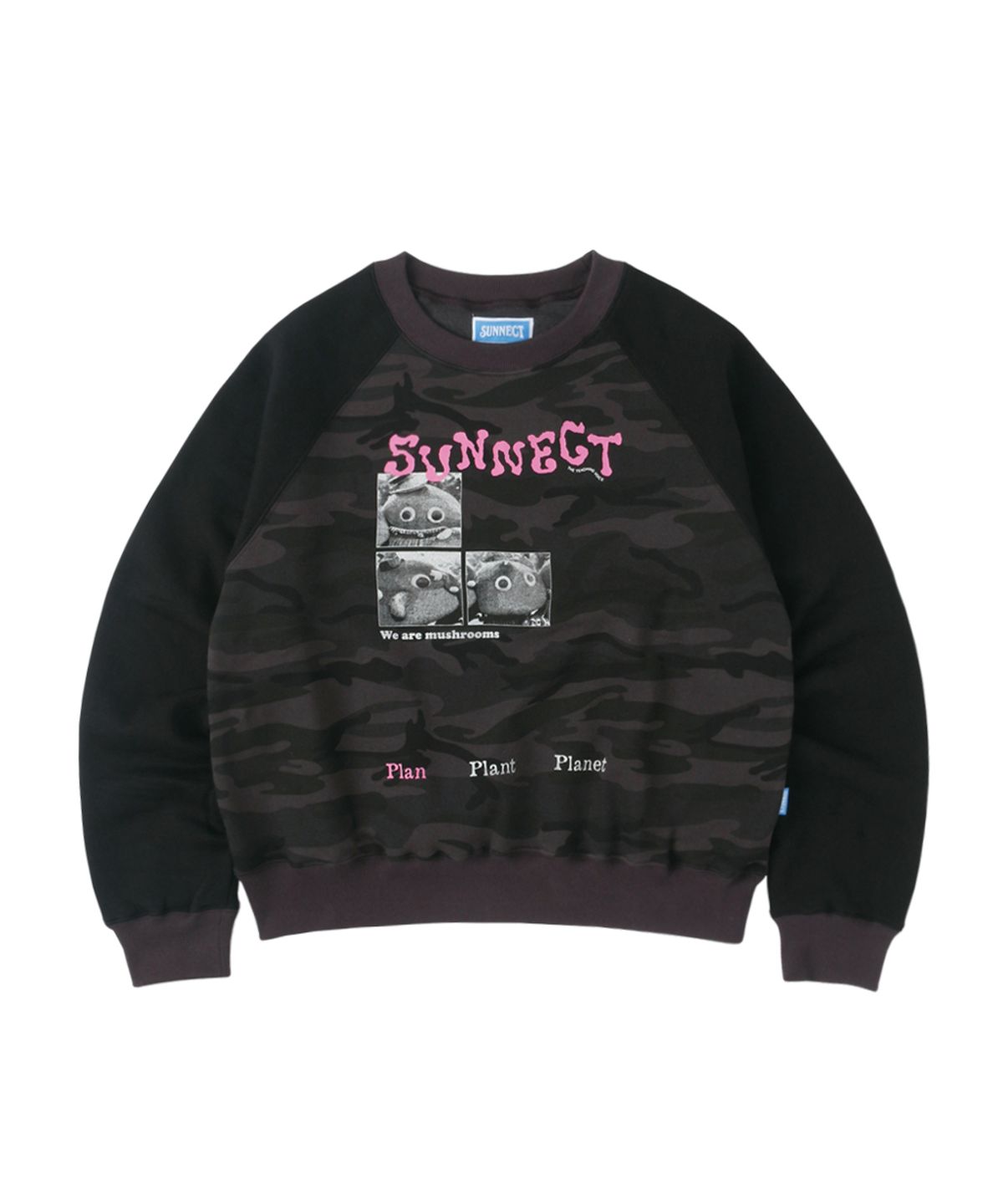써넥트(SUNNECT) W.A.M. Raglan Sweatshirt - Black