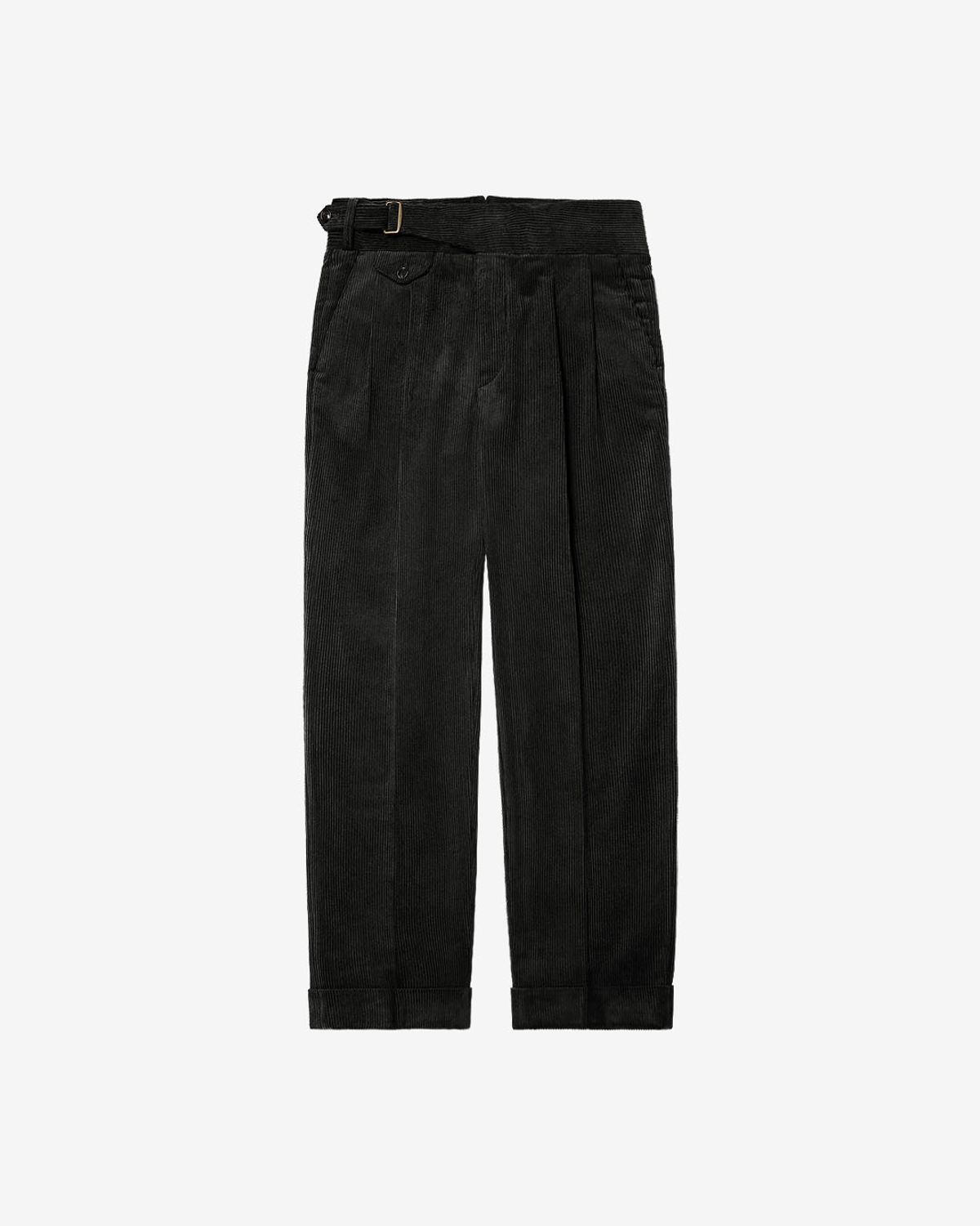솔티(SORTIE) 8Wale Corduroy Side Trousers (Black)