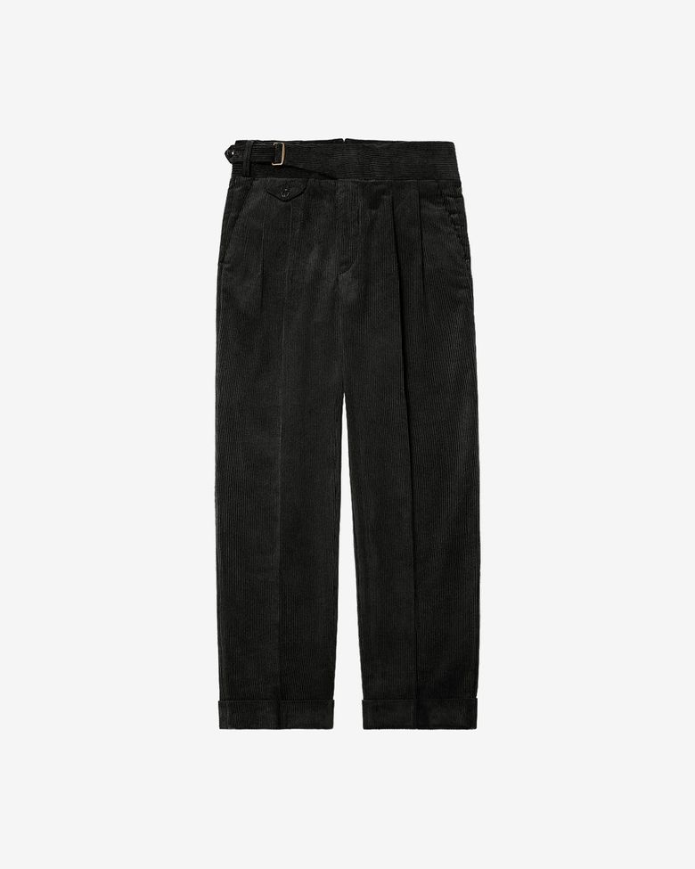 8Wale Corduroy Side Trousers (Black)