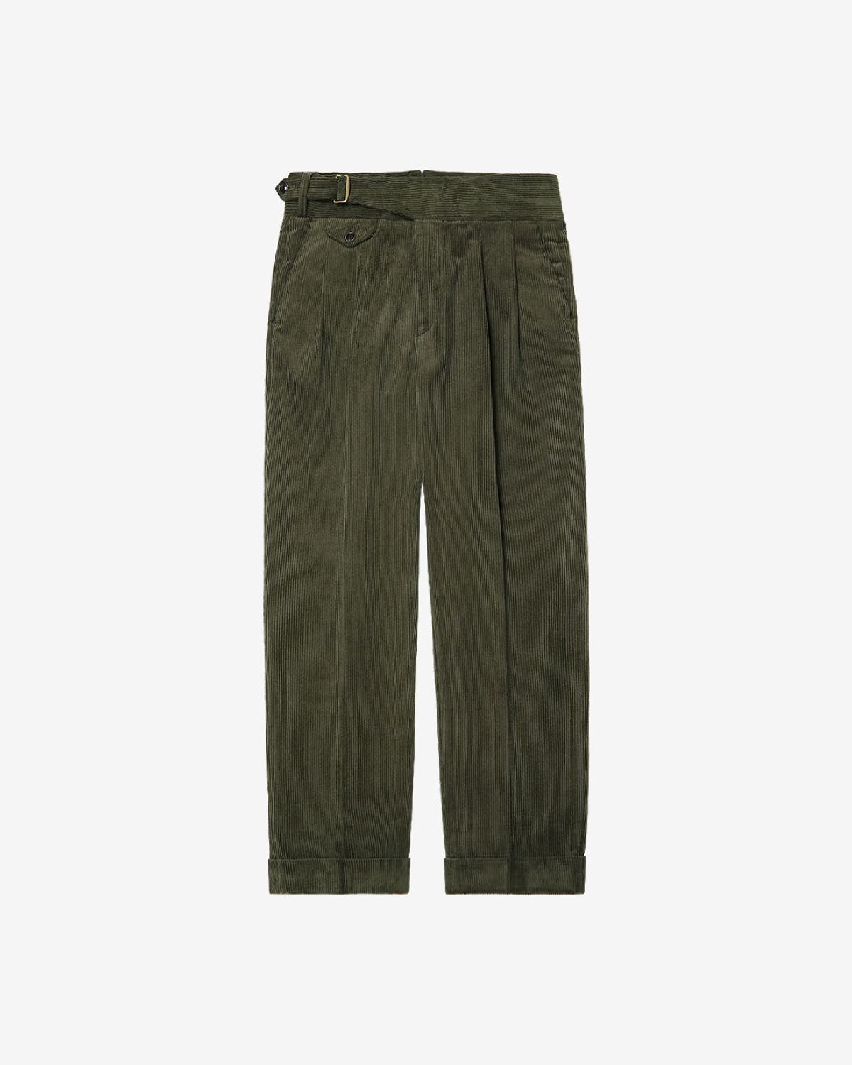 솔티(SORTIE) 8Wale Corduroy Side Trousers (Khaki)