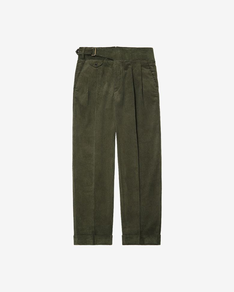 8Wale Corduroy Side Trousers (Khaki)