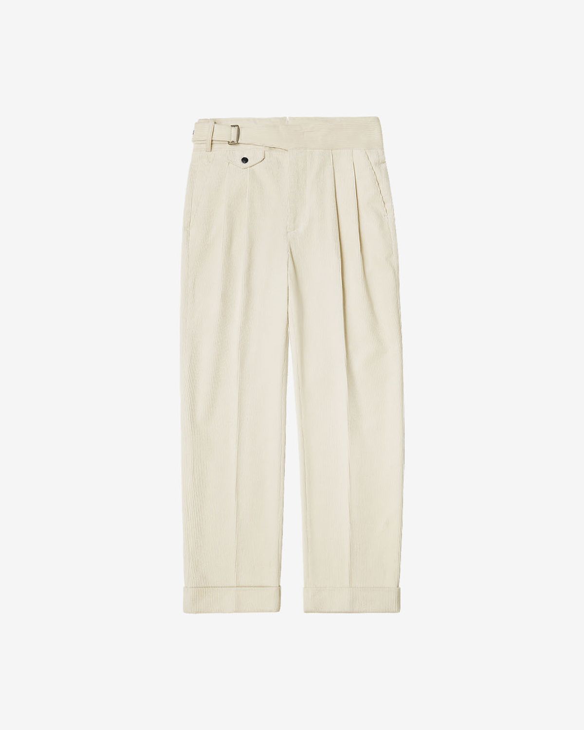 솔티(SORTIE) 8Wale Corduroy Side Trousers (Ivory)
