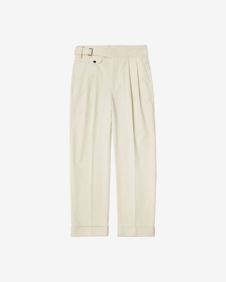 8Wale Corduroy Side Trousers (Ivory)