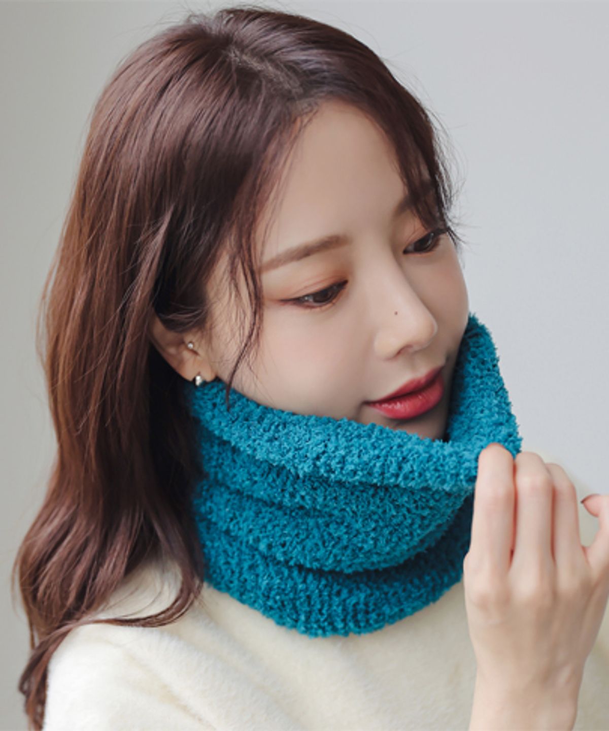 엑스웜(EX-WARM) 남여공용 폴라폴리스 방한 넥워머 목토시 사파이어그린