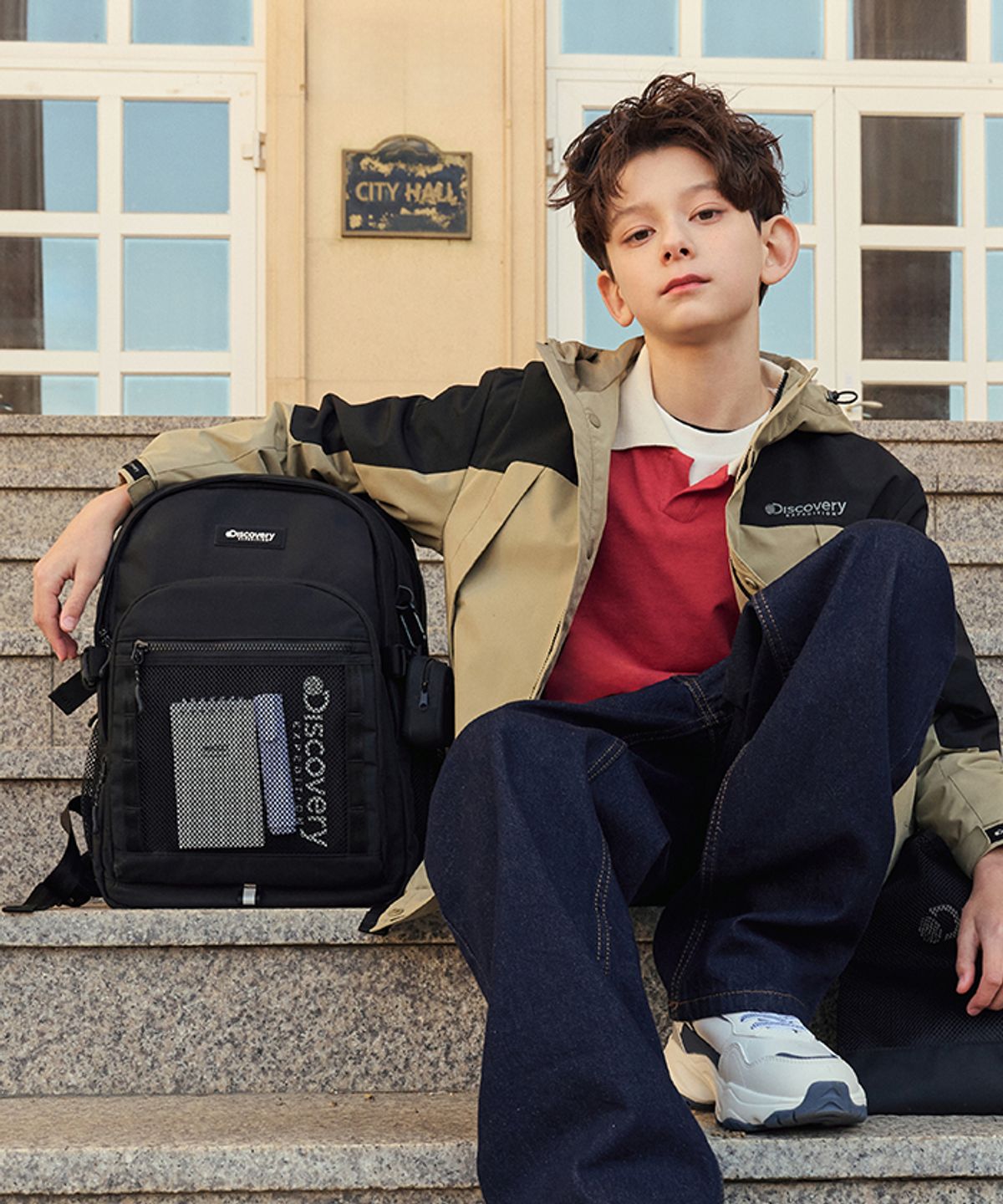 디스커버리 키즈(DISCOVERY KIDS) [20L] 라이크 에어 하이퍼 백팩 (BLACK)