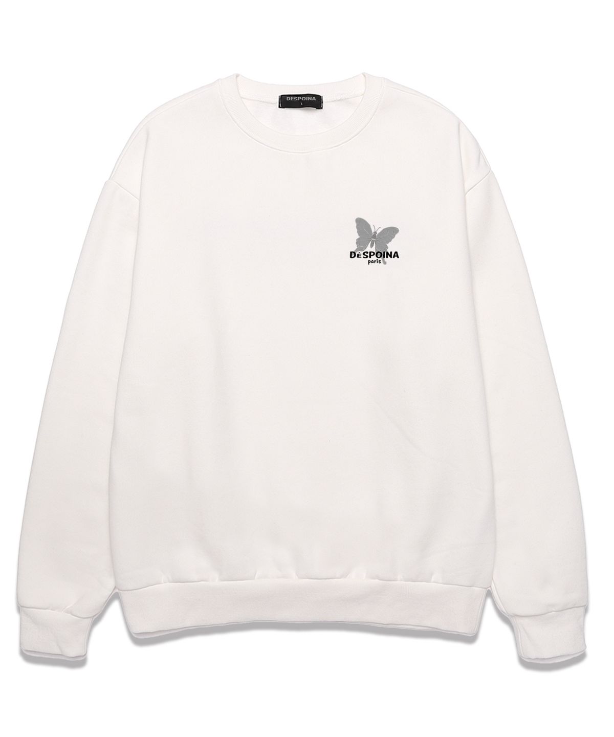 우즈(OUSE) MINI BUTTERFLY 맨투맨 (DLS019) 화이트
