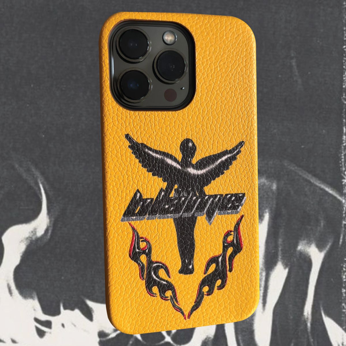 블레임 스튜디오(BLAMESTUDIO) Yellow Leather Black Angel Case