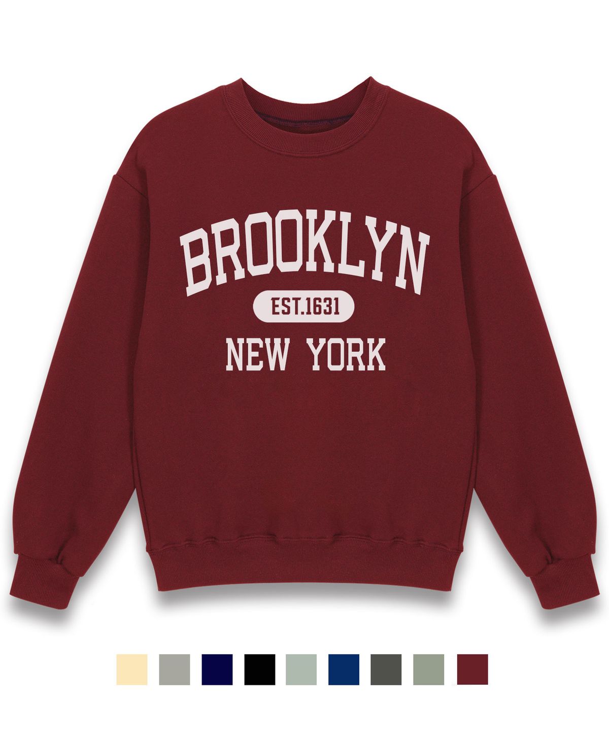 난데(NANDE) BROOKLYN 레터링 오버핏 프린팅 맨투맨 9color