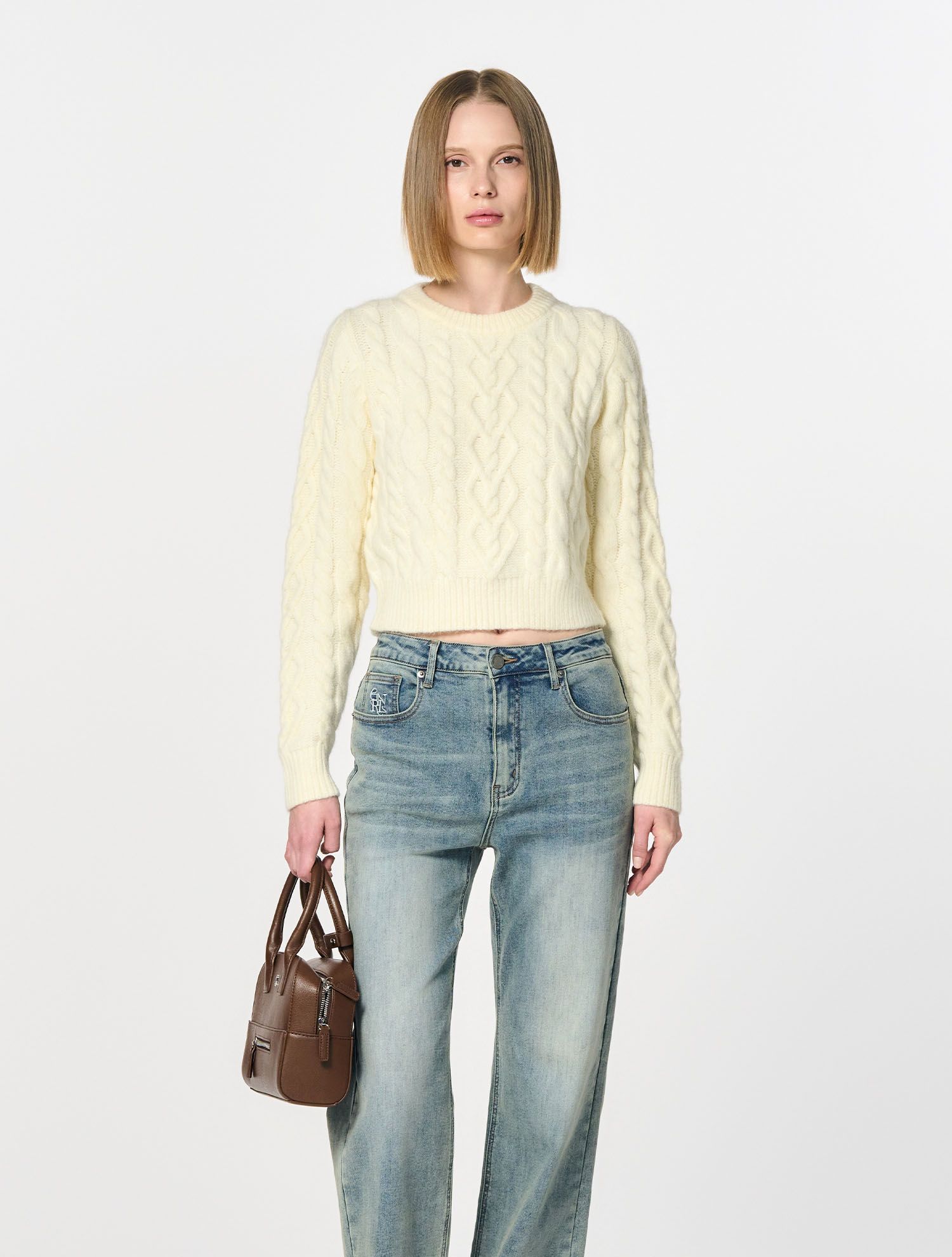 MUSINSA公式 | GENERAL IDEA Heart Cable Pullover [IVORY] / WBD4L05559