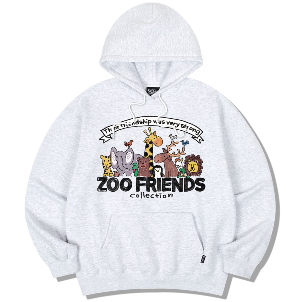 스플래시코드(SPLASHCODE) 후드 티셔츠 - 크레용 동물 친구들(Crayon Zoo Friends)
