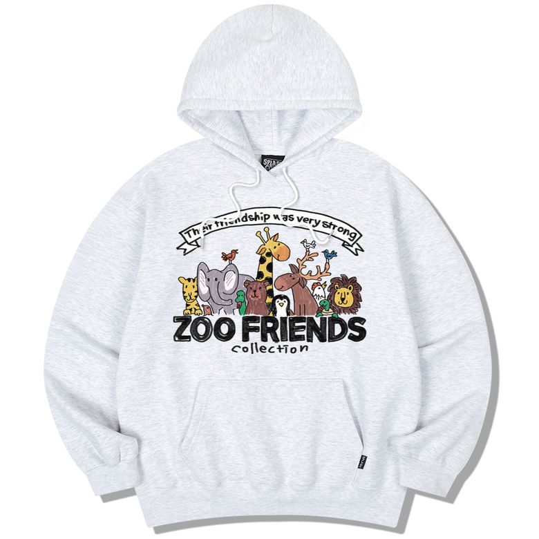 후드 티셔츠 - 크레용 동물 친구들(Crayon Zoo Friends)