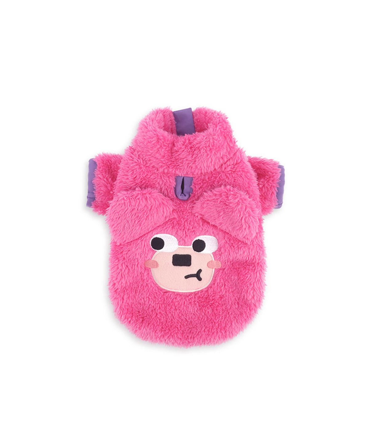 몽슈슈(MONCHOUCHOU) Pink Bear Fleece Zip-up